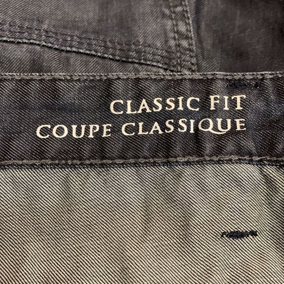 Black Brown 1826 Black Wash Whiskered Classic Fit Straight Leg Jeans Size 36X32 - Picture 12 of 16